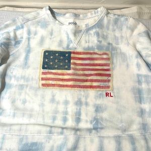 Polo Ralph Lauren tie-dye flag sweatshirt size small (7)